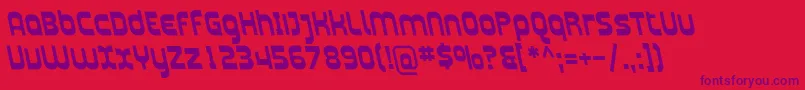 PlasmaticaRevBoldItalic Font – Purple Fonts on Red Background