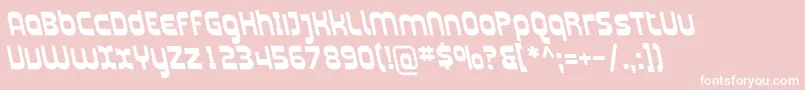 PlasmaticaRevBoldItalic Font – White Fonts on Pink Background