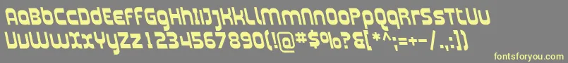 PlasmaticaRevBoldItalic Font – Yellow Fonts on Gray Background