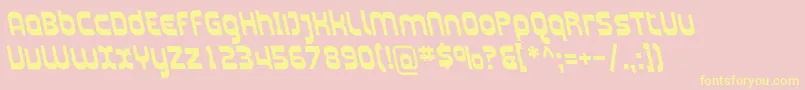 PlasmaticaRevBoldItalic Font – Yellow Fonts on Pink Background