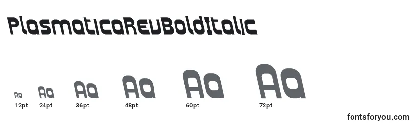 Размеры шрифта PlasmaticaRevBoldItalic