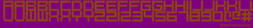 fuente Pixelcaps – Fuentes Marrones Sobre Fondo Morado