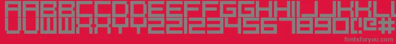 Pixelcaps Font – Gray Fonts on Red Background