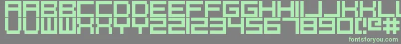 Pixelcaps Font – Green Fonts on Gray Background