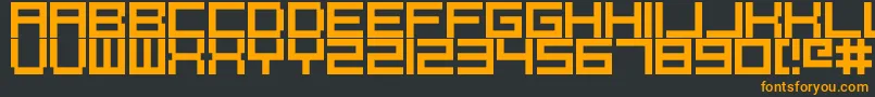 Pixelcaps Font – Orange Fonts on Black Background