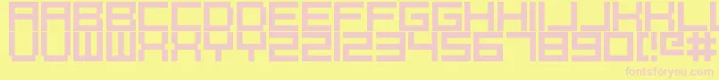 fuente Pixelcaps – Fuentes Rosadas Sobre Fondo Amarillo