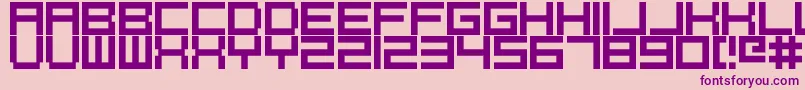 Pixelcaps Font – Purple Fonts on Pink Background