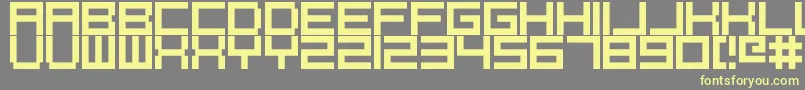 Pixelcaps Font – Yellow Fonts on Gray Background