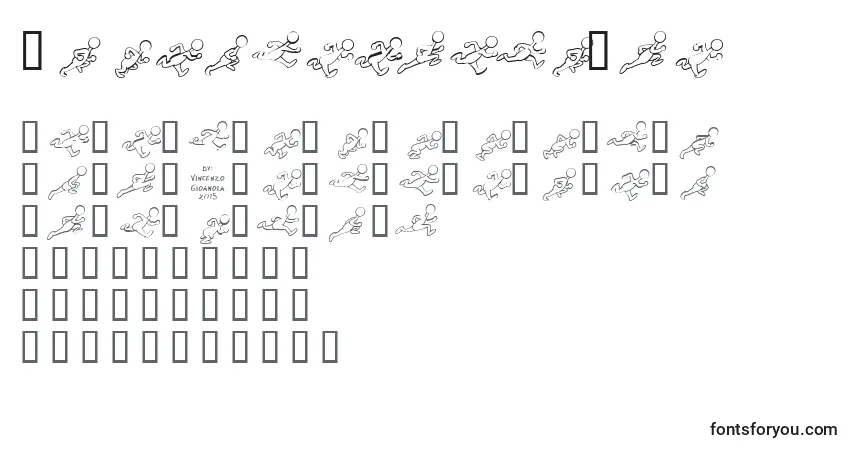 Schriftart PrestonblairRun – Alphabet, Zahlen, spezielle Symbole
