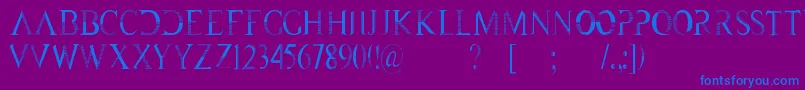 KhTHss Font – Blue Fonts on Purple Background