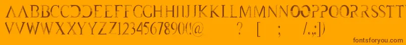 KhTHss Font – Brown Fonts on Orange Background