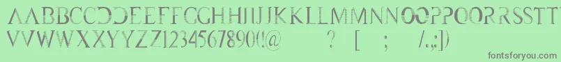 KhTHss Font – Gray Fonts on Green Background