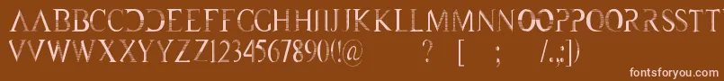 KhTHss Font – Pink Fonts on Brown Background