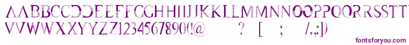 KhTHss Font – Purple Fonts on White Background