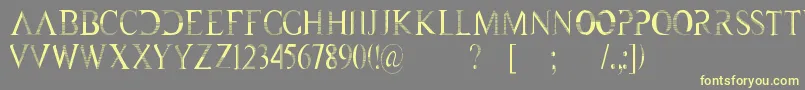 KhTHss Font – Yellow Fonts on Gray Background