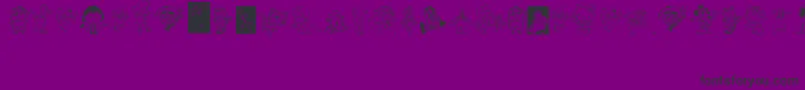 Cartoon1994-Schriftart – Schwarze Schriften auf violettem Hintergrund