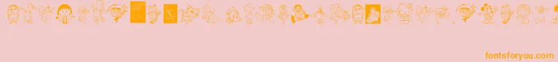 Cartoon1994 Font – Orange Fonts on Pink Background