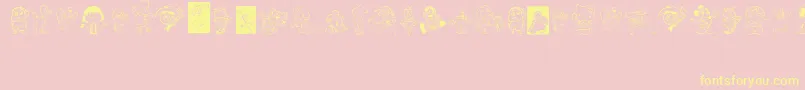 Cartoon1994 Font – Yellow Fonts on Pink Background