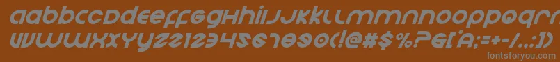 Czcionka Echostationsuperital – szare czcionki na brązowym tle