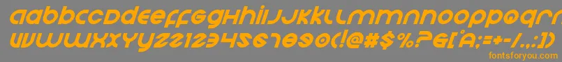Więcej informacji o czcionce Echostationsuperital Czcionka Echostationsuperital – pomarańczowe czcionki na szarym tle