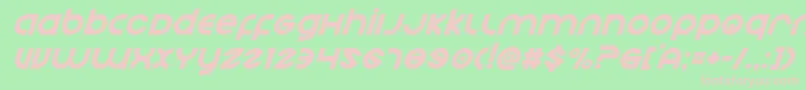 Echostationsuperital Font – Pink Fonts on Green Background