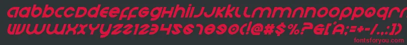 Echostationsuperital Font – Red Fonts on Black Background