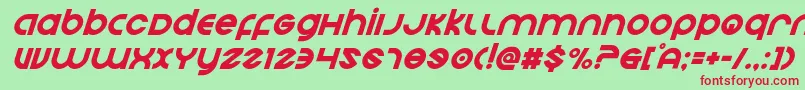 Echostationsuperital Font – Red Fonts on Green Background