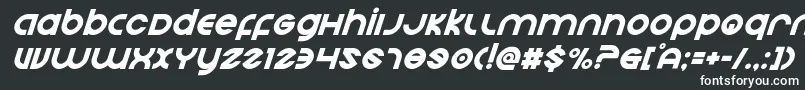 フォントEchostationsuperital – 黒い背景に白い文字