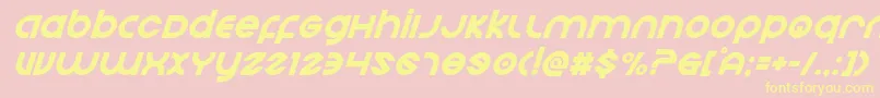 Echostationsuperital Font – Yellow Fonts on Pink Background