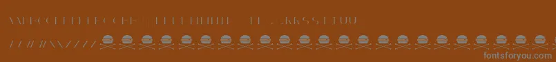 More about AcnedemoRegular Font AcnedemoRegular Font – Gray Fonts on Brown Background