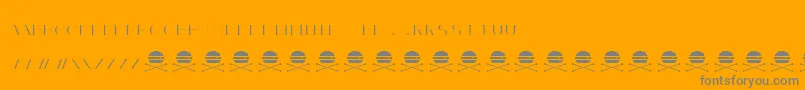 フォントAcnedemoRegular – オレンジの背景に灰色の文字