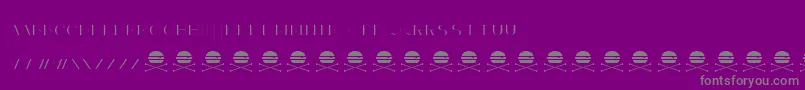 AcnedemoRegular-Schriftart – Graue Schriften auf violettem Hintergrund