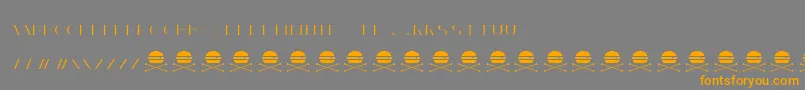 AcnedemoRegular-Schriftart – Orangefarbene Schriften auf grauem Hintergrund