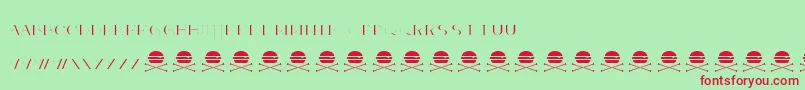 AcnedemoRegular Font – Red Fonts on Green Background