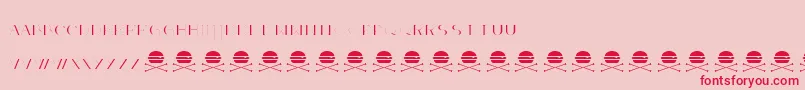 AcnedemoRegular Font – Red Fonts on Pink Background