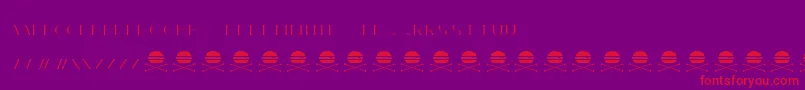 AcnedemoRegular Font – Red Fonts on Purple Background