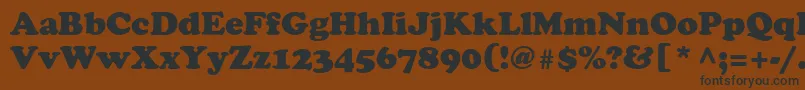 Agccr Font – Black Fonts on Brown Background