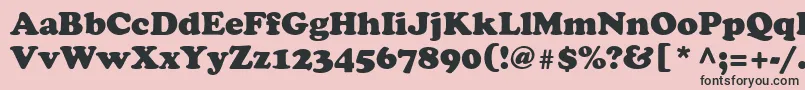 フォントAgccr – ピンクの背景に黒い文字