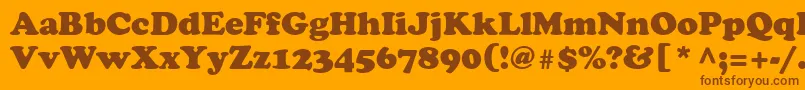 Agccr Font – Brown Fonts on Orange Background