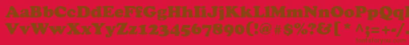 Agccr Font – Brown Fonts on Red Background
