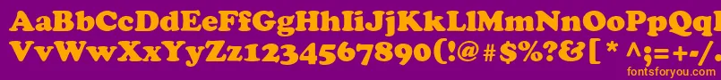 Agccr Font – Orange Fonts on Purple Background