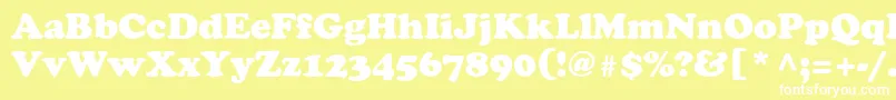 Agccr Font – White Fonts on Yellow Background