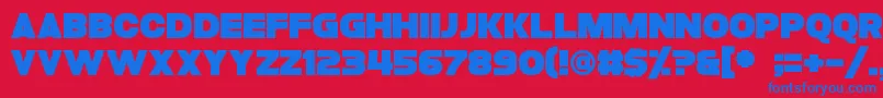 Folklore Font – Blue Fonts on Red Background