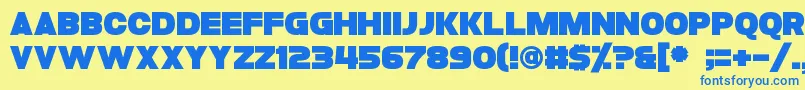 Folklore Font – Blue Fonts on Yellow Background