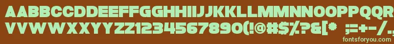 Folklore Font – Green Fonts on Brown Background