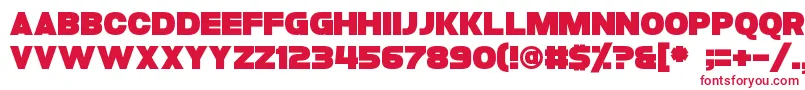 フォントFolklore – 白い背景に赤い文字