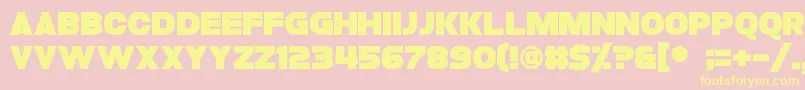 Folklore Font – Yellow Fonts on Pink Background