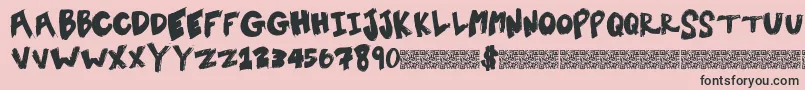 Tentsale Font – Black Fonts on Pink Background
