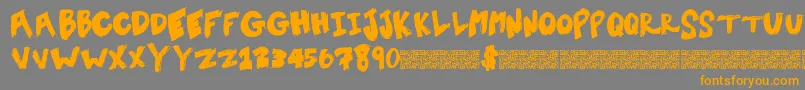 Tentsale-fontti – oranssit fontit harmaalla taustalla