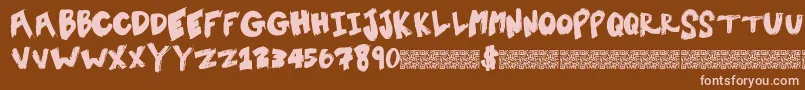 Tentsale Font – Pink Fonts on Brown Background